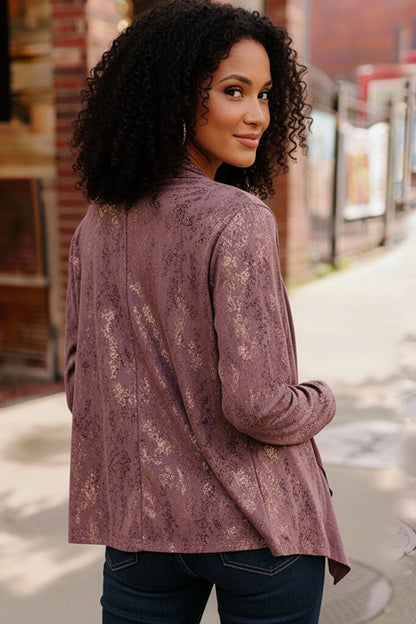 Plum Luxe Suede Cardigan - Bitsy Gypsy Boutique