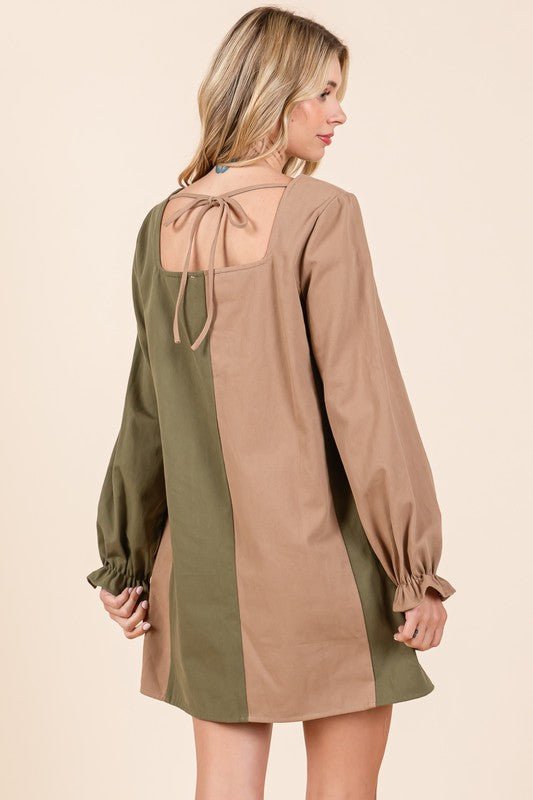 Plus Color Block Mini Dress - Bitsy Gypsy Boutique