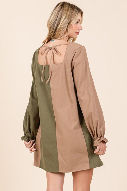 Plus Color Block Mini Dress - Bitsy Gypsy Boutique