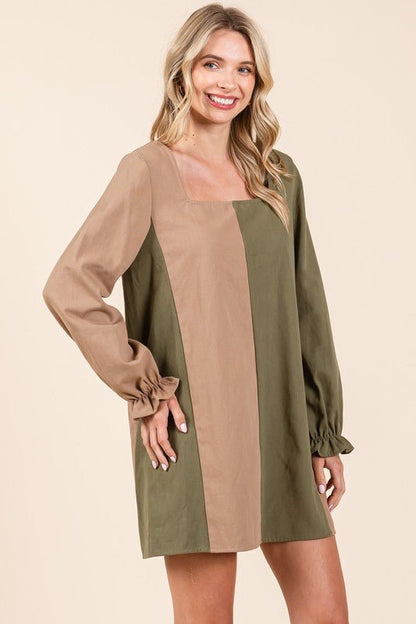 Plus Color Block Mini Dress - Bitsy Gypsy Boutique