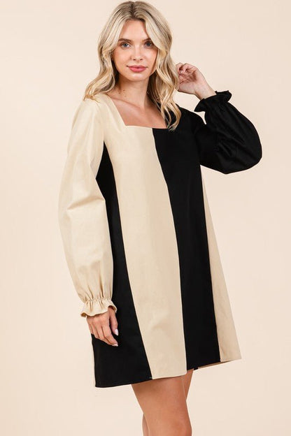 Plus Color Block Mini Dress - Bitsy Gypsy Boutique