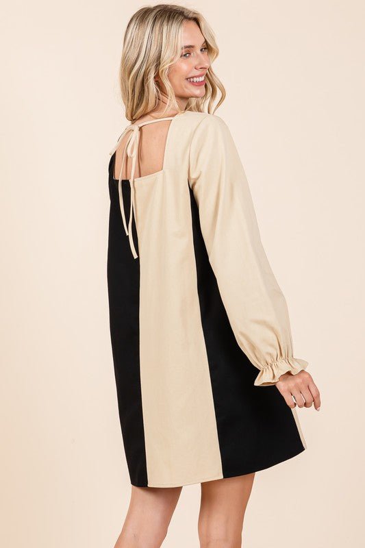 Plus Color Block Mini Dress - Bitsy Gypsy Boutique