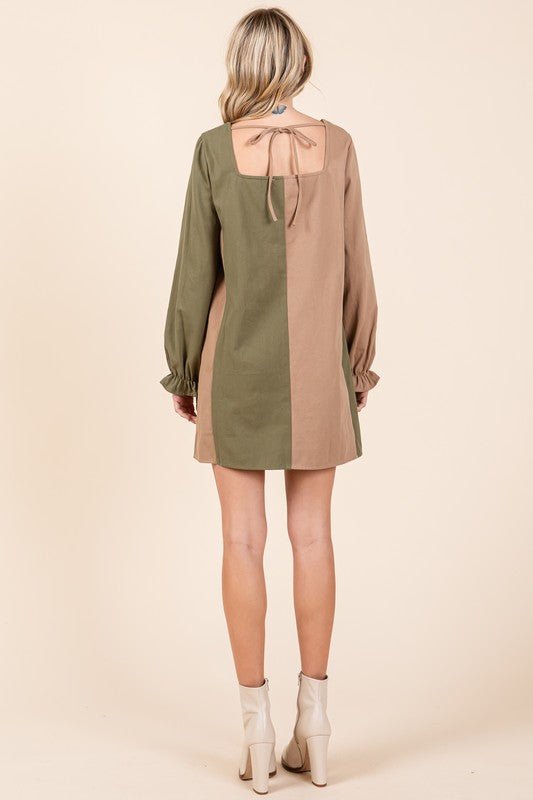 Plus Color Block Mini Dress - Bitsy Gypsy Boutique