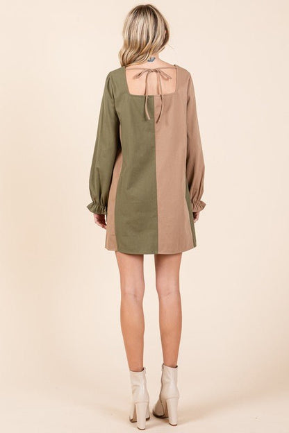 Plus Color Block Mini Dress - Bitsy Gypsy Boutique