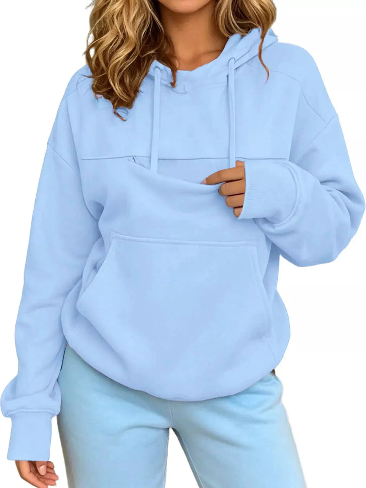 Plus Size Black Cat Pouch Drawstring Hoodie - Bitsy Gypsy Boutique