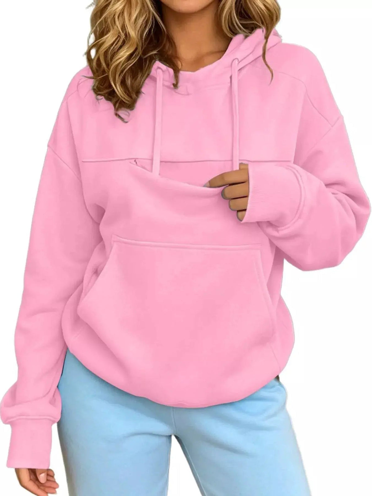 Plus Size Black Cat Pouch Drawstring Hoodie - Bitsy Gypsy Boutique