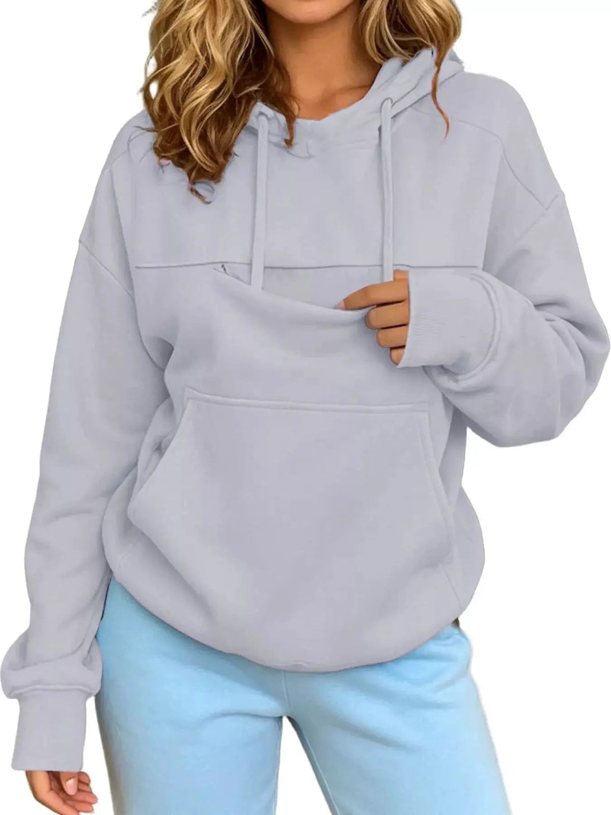 Plus Size Black Cat Pouch Drawstring Hoodie - Bitsy Gypsy Boutique