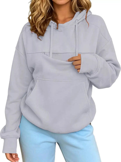 Plus Size Black Cat Pouch Drawstring Hoodie - Bitsy Gypsy Boutique