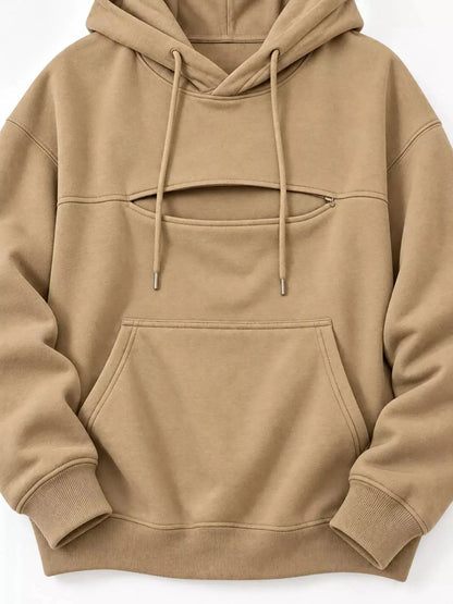 Plus Size Black Cat Pouch Drawstring Hoodie - Bitsy Gypsy Boutique