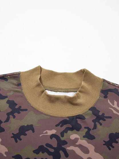 Plus Size Camouflage Print Long Sleeve Sweatshirt - Bitsy Gypsy Boutique