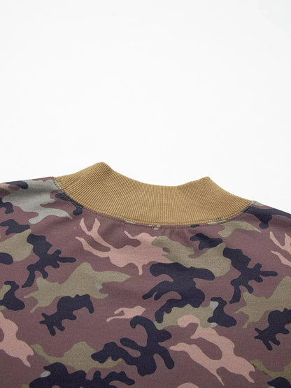Plus Size Camouflage Print Long Sleeve Sweatshirt - Bitsy Gypsy Boutique
