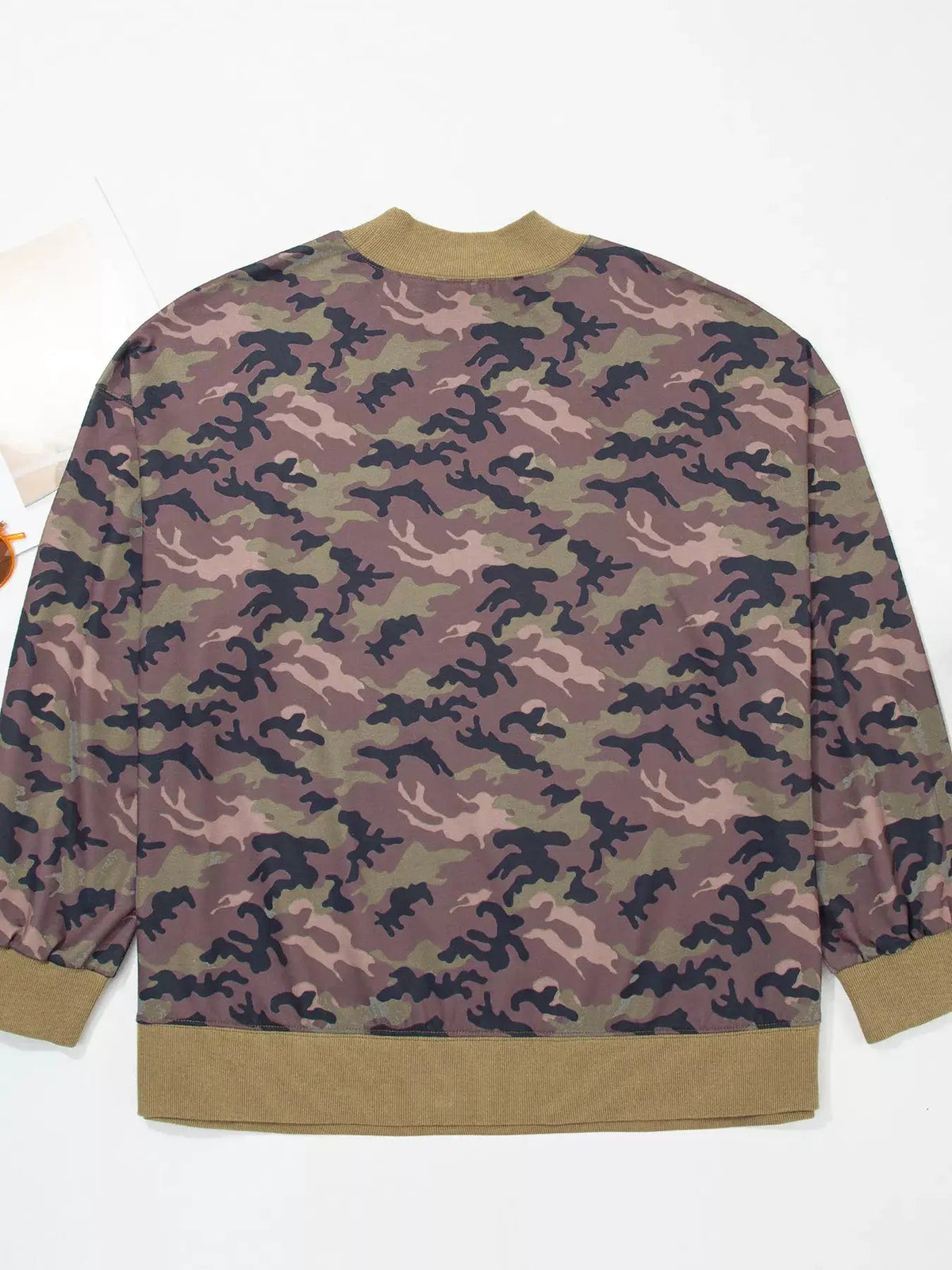 Plus Size Camouflage Print Long Sleeve Sweatshirt - Bitsy Gypsy Boutique