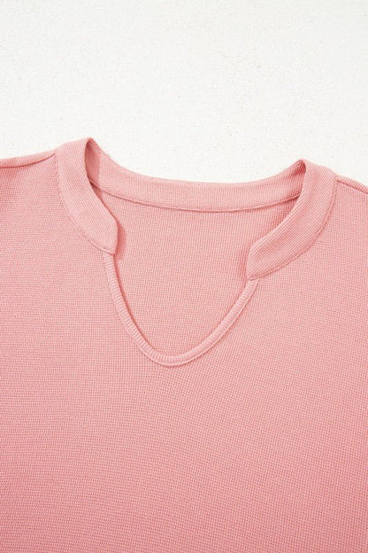 Plus Size Floral Patchwork Sleeve Waffle Knit Top - Bitsy Gypsy Boutique