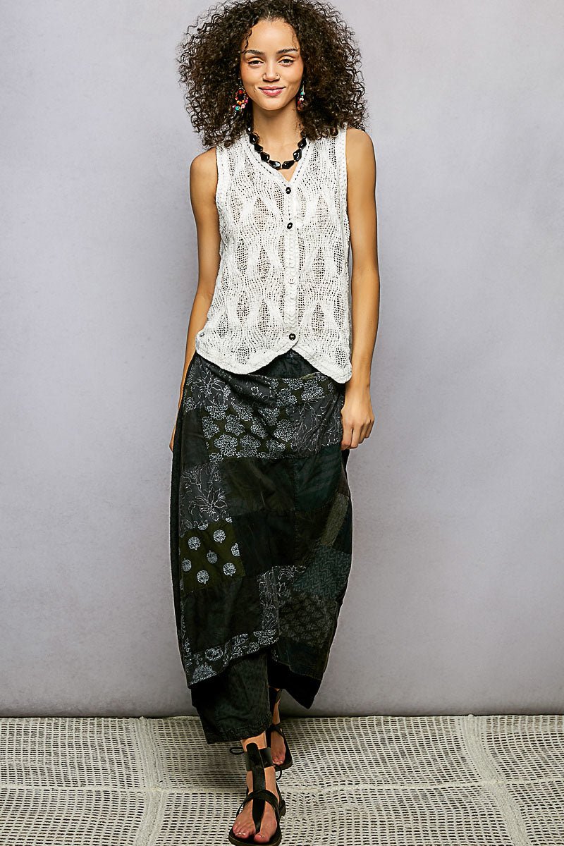 POL Button Down V - Neck Sweater Vest - Bitsy Gypsy Boutique