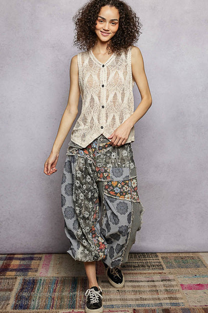 POL Button Down V - Neck Sweater Vest - Bitsy Gypsy Boutique