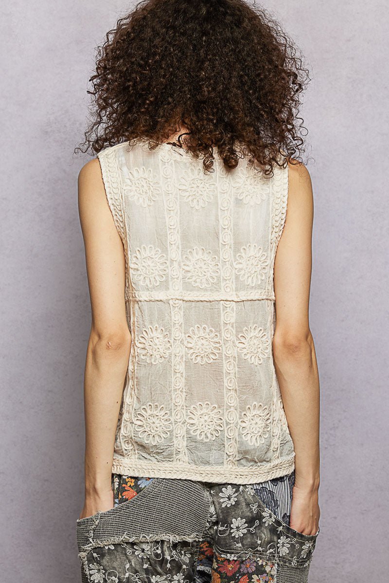 POL Button Down V - Neck Sweater Vest - Bitsy Gypsy Boutique