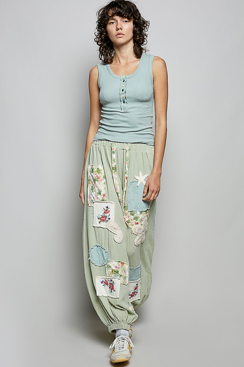 POL Colorful Button Round Neck Ribbed Tank - Bitsy Gypsy Boutique