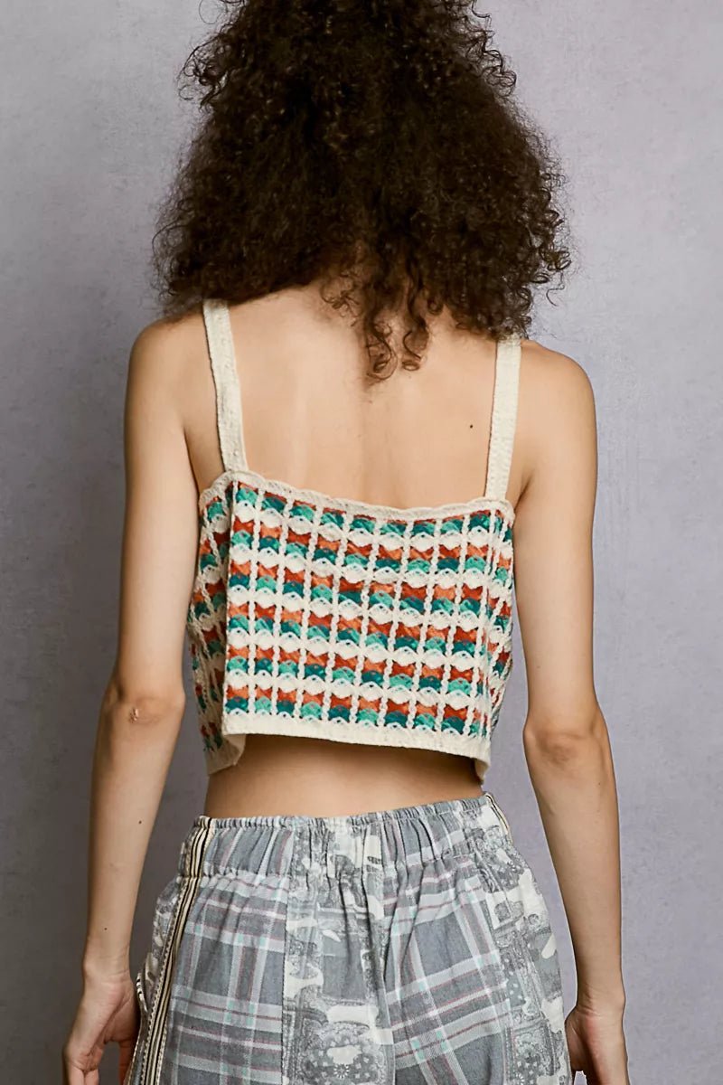 POL Cropped Crochet Cami with Scalloped Edge - Bitsy Gypsy Boutique