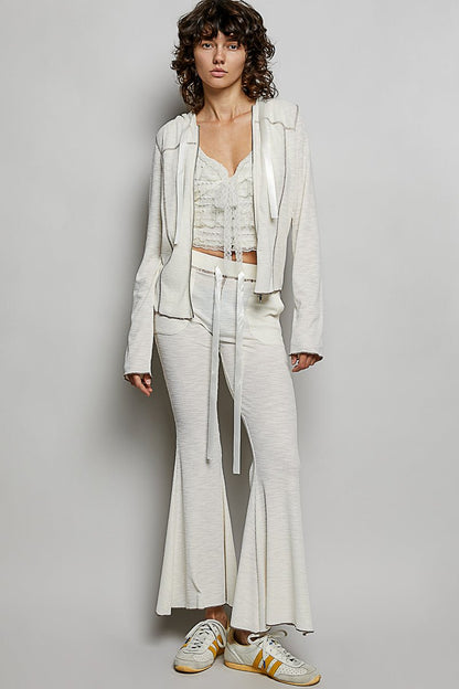 POL Drawstring Textured Ribbed Knit Pants - Bitsy Gypsy Boutique