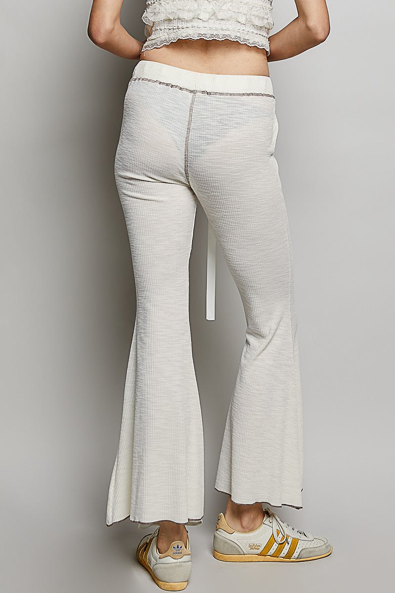 POL Drawstring Textured Ribbed Knit Pants - Bitsy Gypsy Boutique