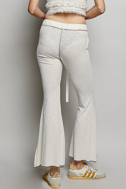 POL Drawstring Textured Ribbed Knit Pants - Bitsy Gypsy Boutique