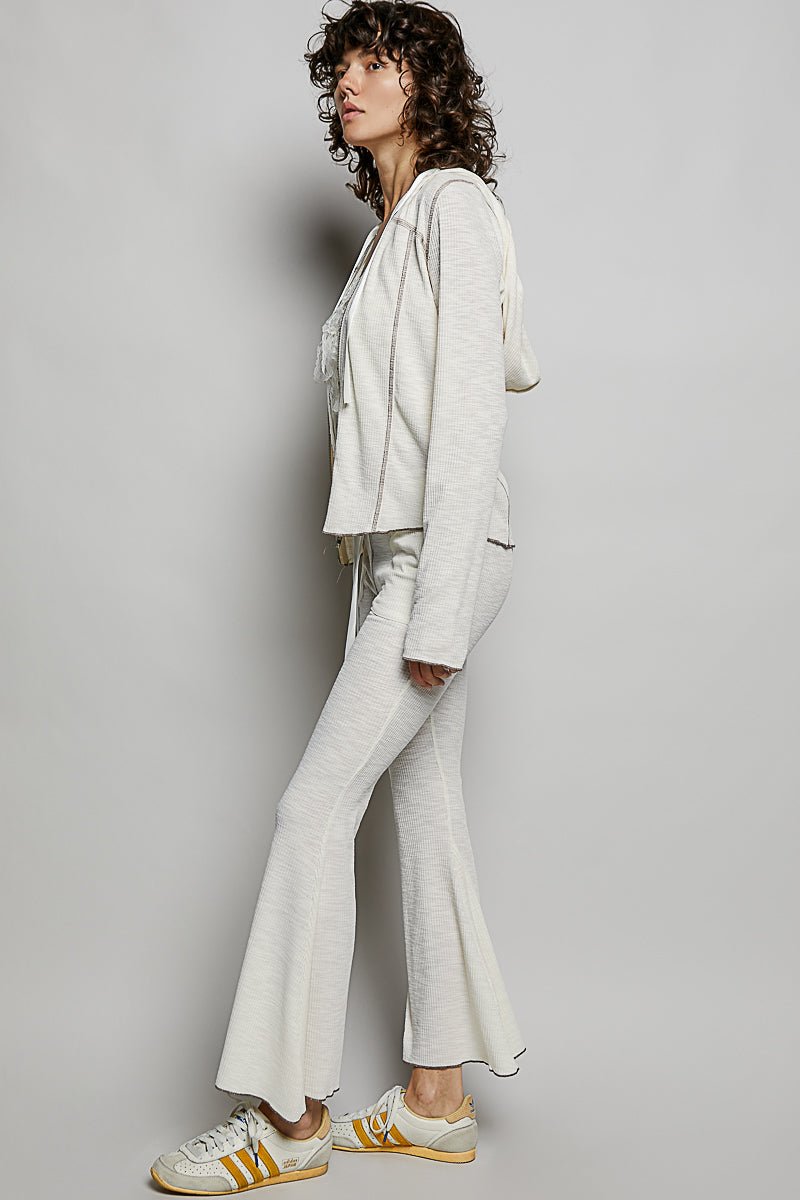 POL Drawstring Textured Ribbed Knit Pants - Bitsy Gypsy Boutique
