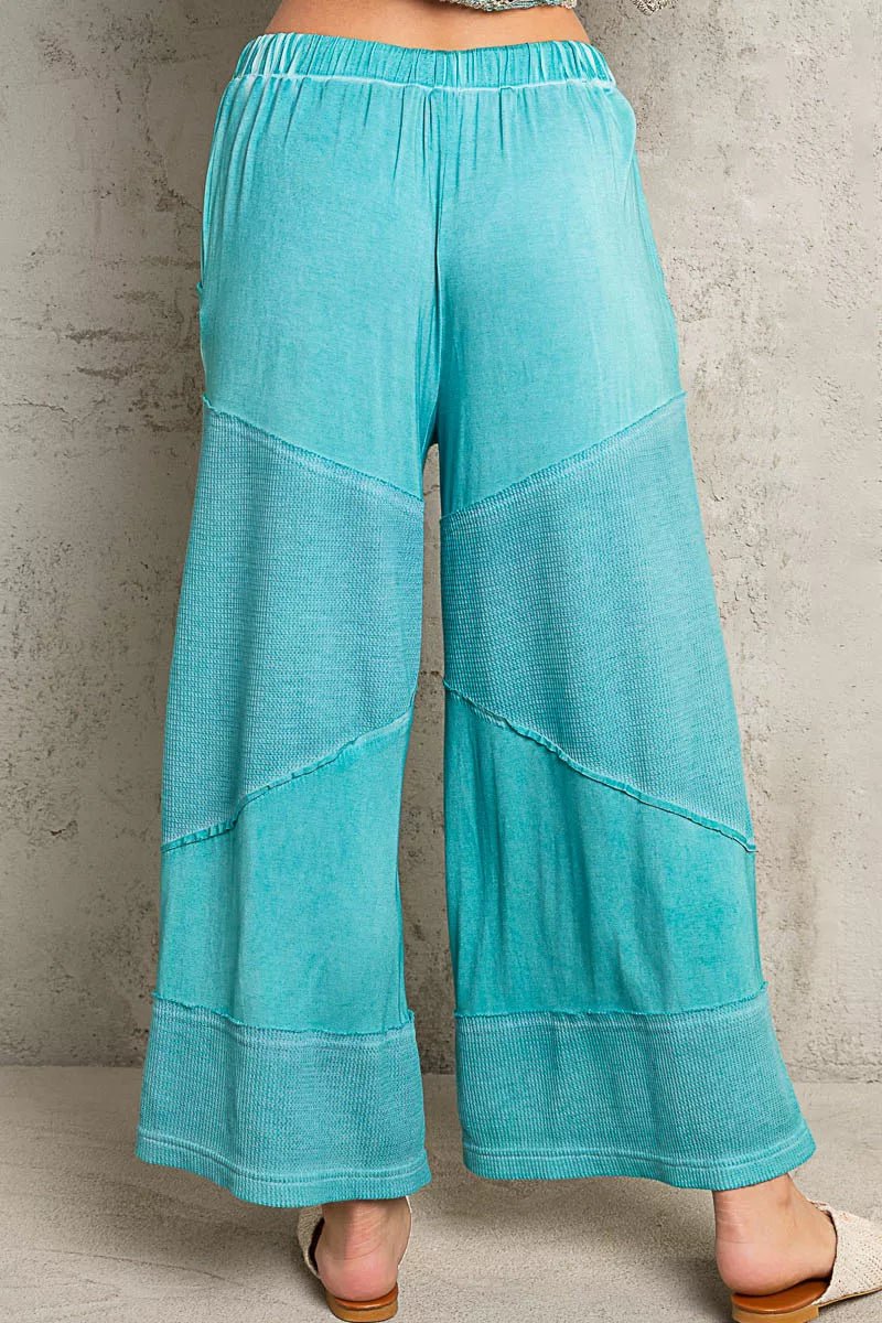POL Elastic Waistband Wide Leg Pants with Drawstring - Bitsy Gypsy Boutique