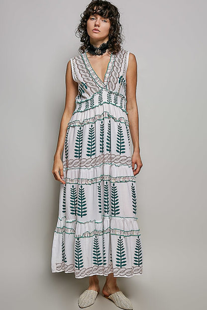 POL Floral Printed Sleeveless Tiered Dress with Smocked Waistband - Bitsy Gypsy Boutique