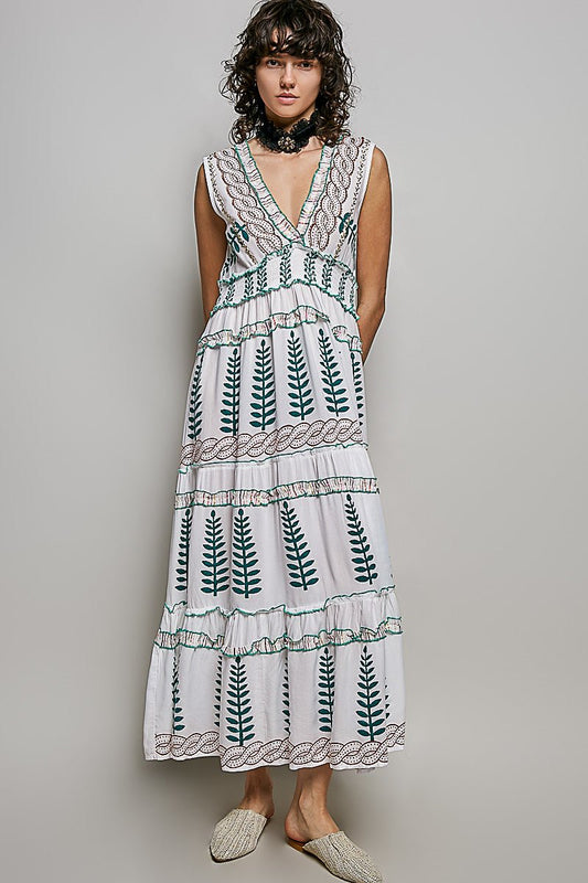 POL Floral Printed Sleeveless Tiered Dress with Smocked Waistband - Bitsy Gypsy Boutique