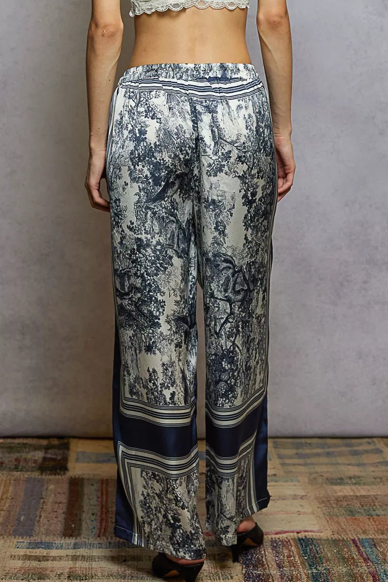 POL Floral Printed Woven Wide Leg Drawstring Pants - Bitsy Gypsy Boutique