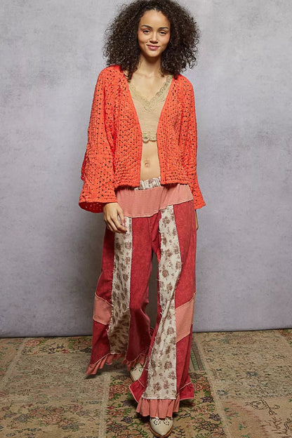 POL Open Front Cardigan with Crochet Patterns - Bitsy Gypsy Boutique