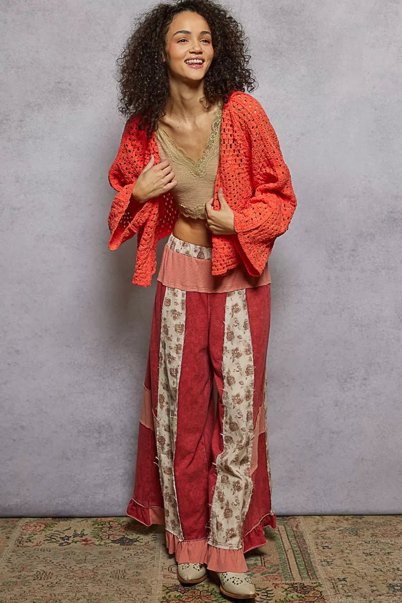 POL Open Front Cardigan with Crochet Patterns - Bitsy Gypsy Boutique