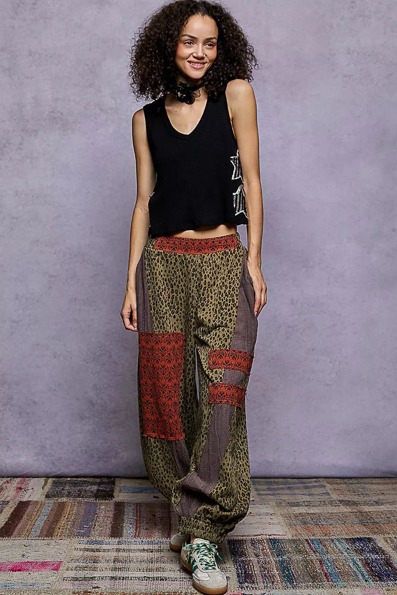 POL Star Patch V - Neck Cropped Ribbed Tank - Bitsy Gypsy Boutique