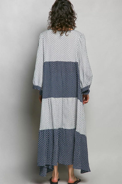 POL Tiered Boho Two - Tone Maxi Dress - Bitsy Gypsy Boutique