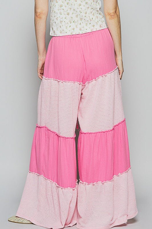 POL Two Tone Drawstring Wide Leg Pants - Bitsy Gypsy Boutique