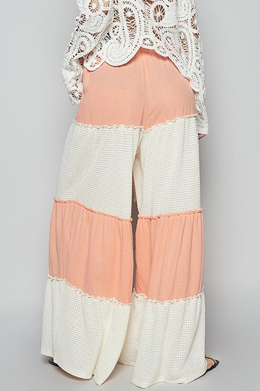 POL Two Tone Drawstring Wide Leg Pants - Bitsy Gypsy Boutique