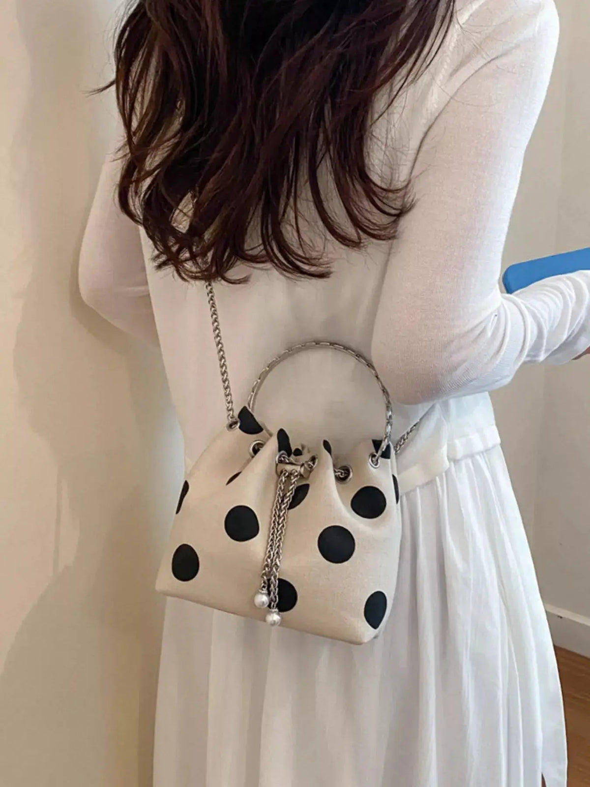 Polka Dot Bucket Crossbody Bag - Bitsy Gypsy Boutique
