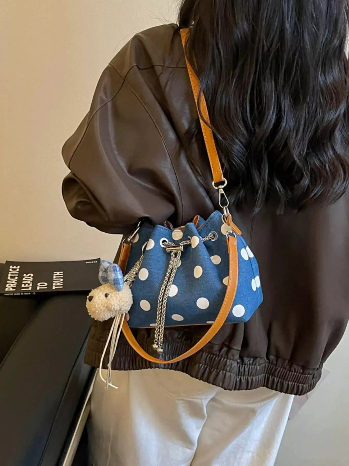 Polka Dot Bucket Crossbody Bag - Bitsy Gypsy Boutique