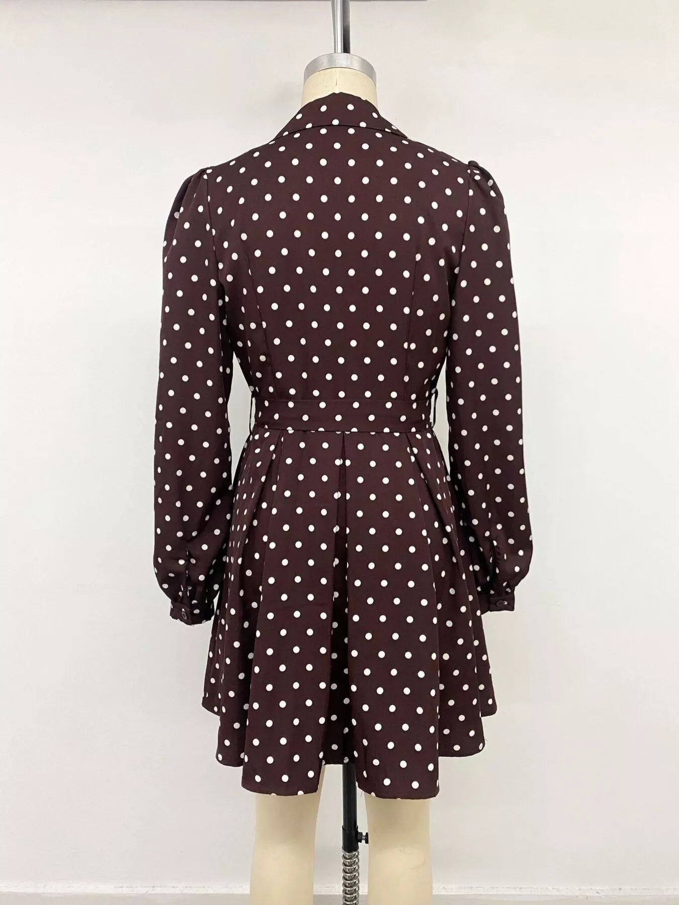 Polka Dot Long Sleeve Shirt Dress - Bitsy Gypsy Boutique