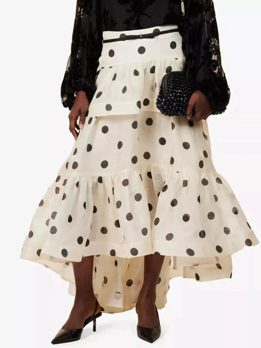 Polka Dot Tiered Ruffle Skirt - Bitsy Gypsy Boutique