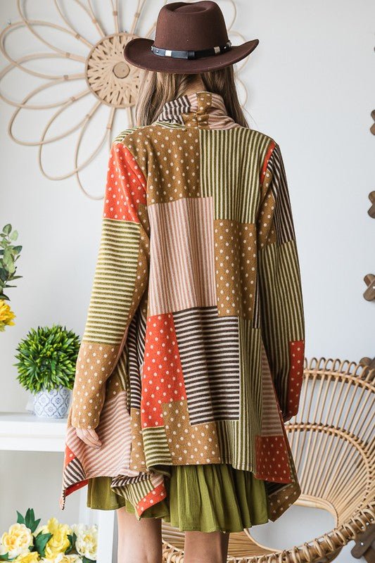 POLKADOT PRINT CARDIGAN - Bitsy Gypsy Boutique