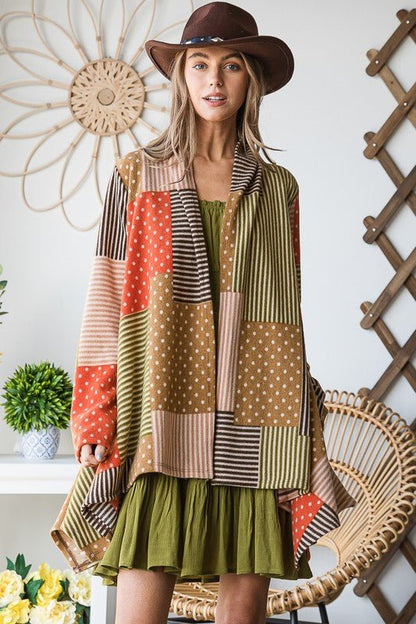 POLKADOT PRINT CARDIGAN - Bitsy Gypsy Boutique