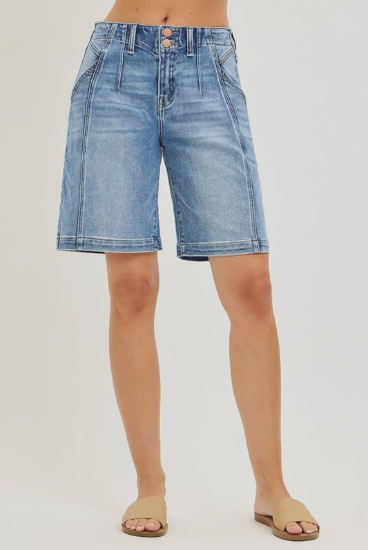 RISEN 2-Button Slouchy Jorts with Pockets