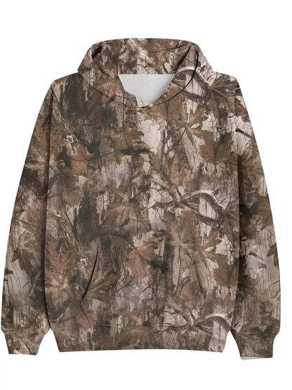 Printed Kangaroo Pocket Oversized Hoodie - Bitsy Gypsy Boutique