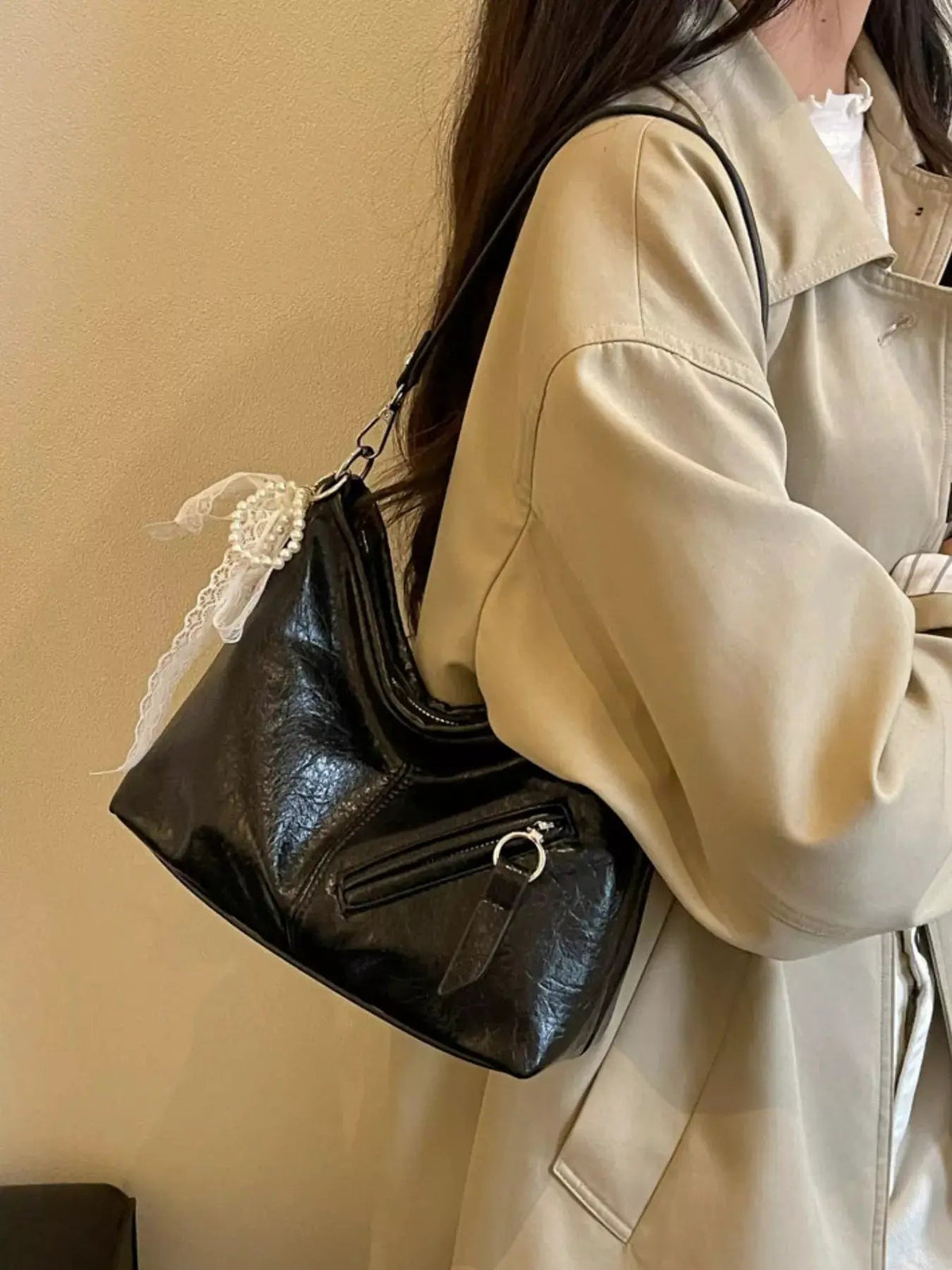 PU Leather Shoulder Bag - Bitsy Gypsy Boutique