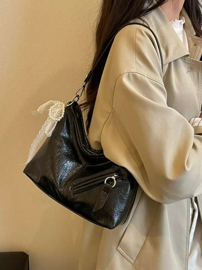 PU Leather Shoulder Bag - Bitsy Gypsy Boutique