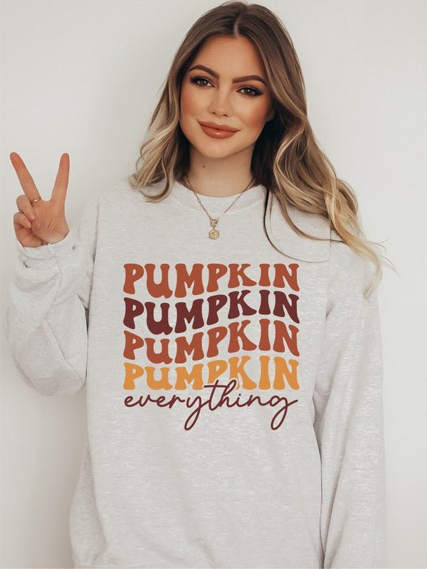 Pumpkin Everything Graphic Sweatshirt - Bitsy Gypsy Boutique