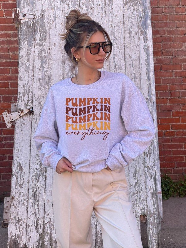Pumpkin Everything Graphic Sweatshirt - Bitsy Gypsy Boutique