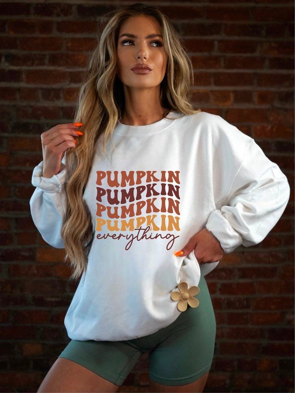 Pumpkin Everything Graphic Sweatshirt - Bitsy Gypsy Boutique