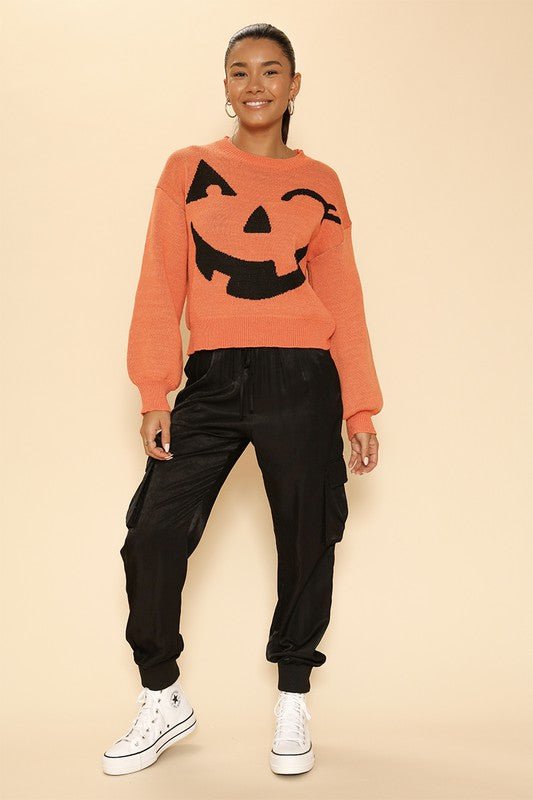 Pumpkin Halloween Sweater - Bitsy Gypsy Boutique
